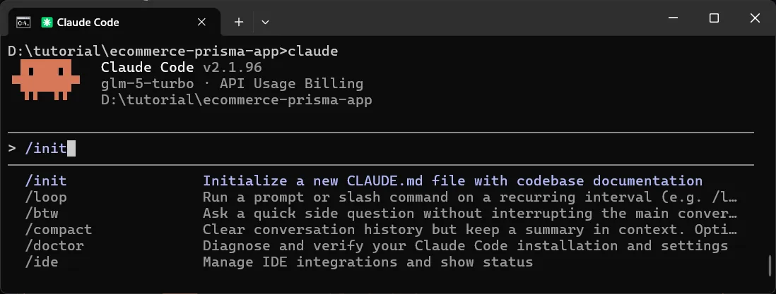 Claude Code /init command Claude Code /init command