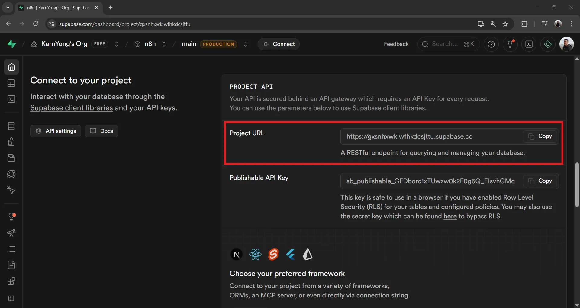 Supabase Project URL