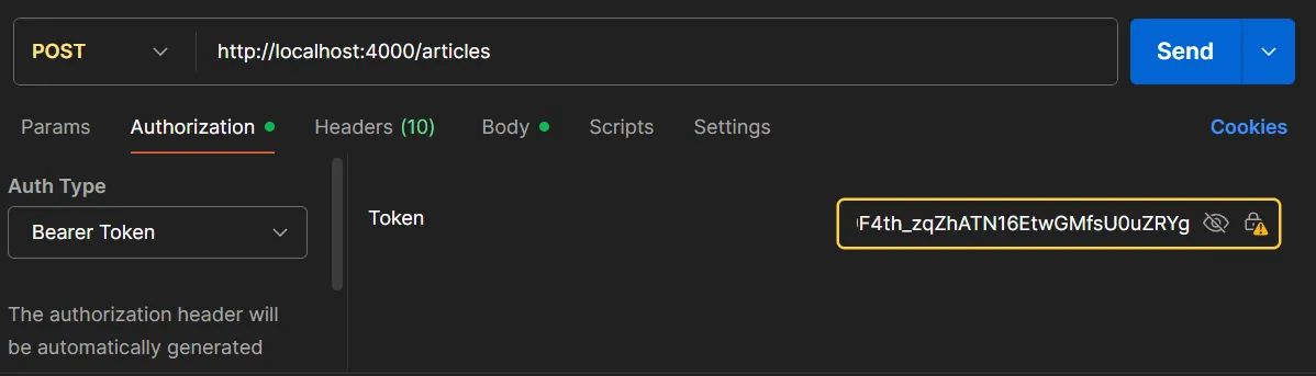 การใส่ Token ใน Request การใส่ Token ใน Request