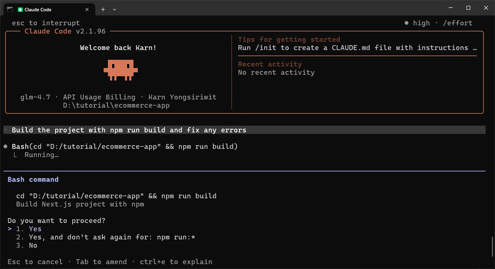 Claude Code build and fix error Claude Code build and fix error