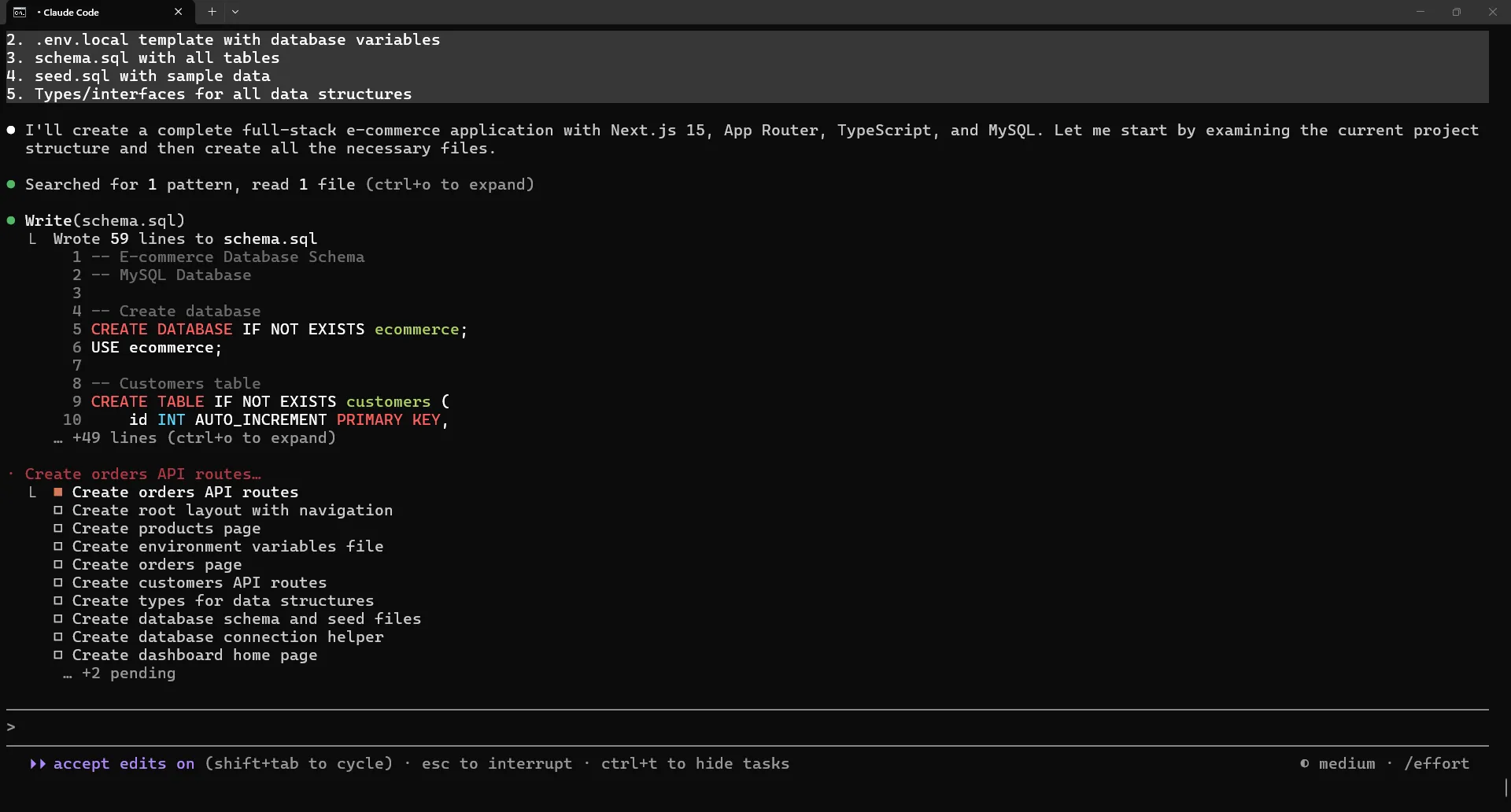 Claude Code generating code Claude Code generating code