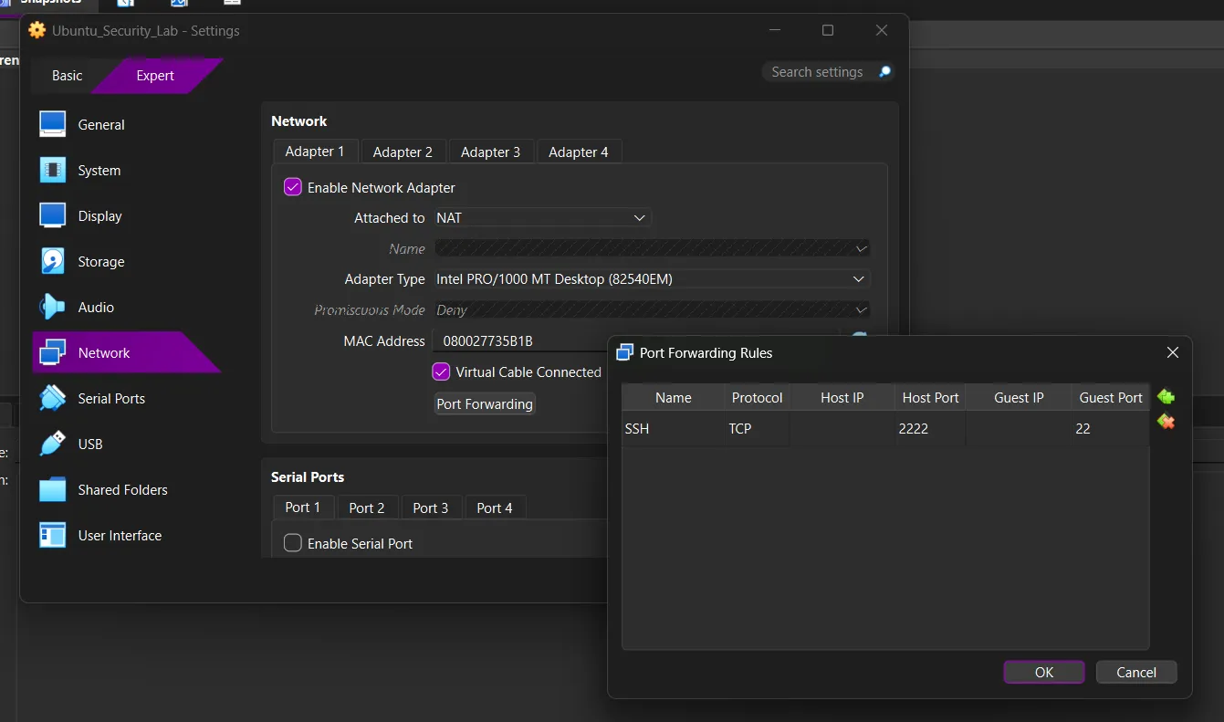 Port Forwarding Configuration Port Forwarding