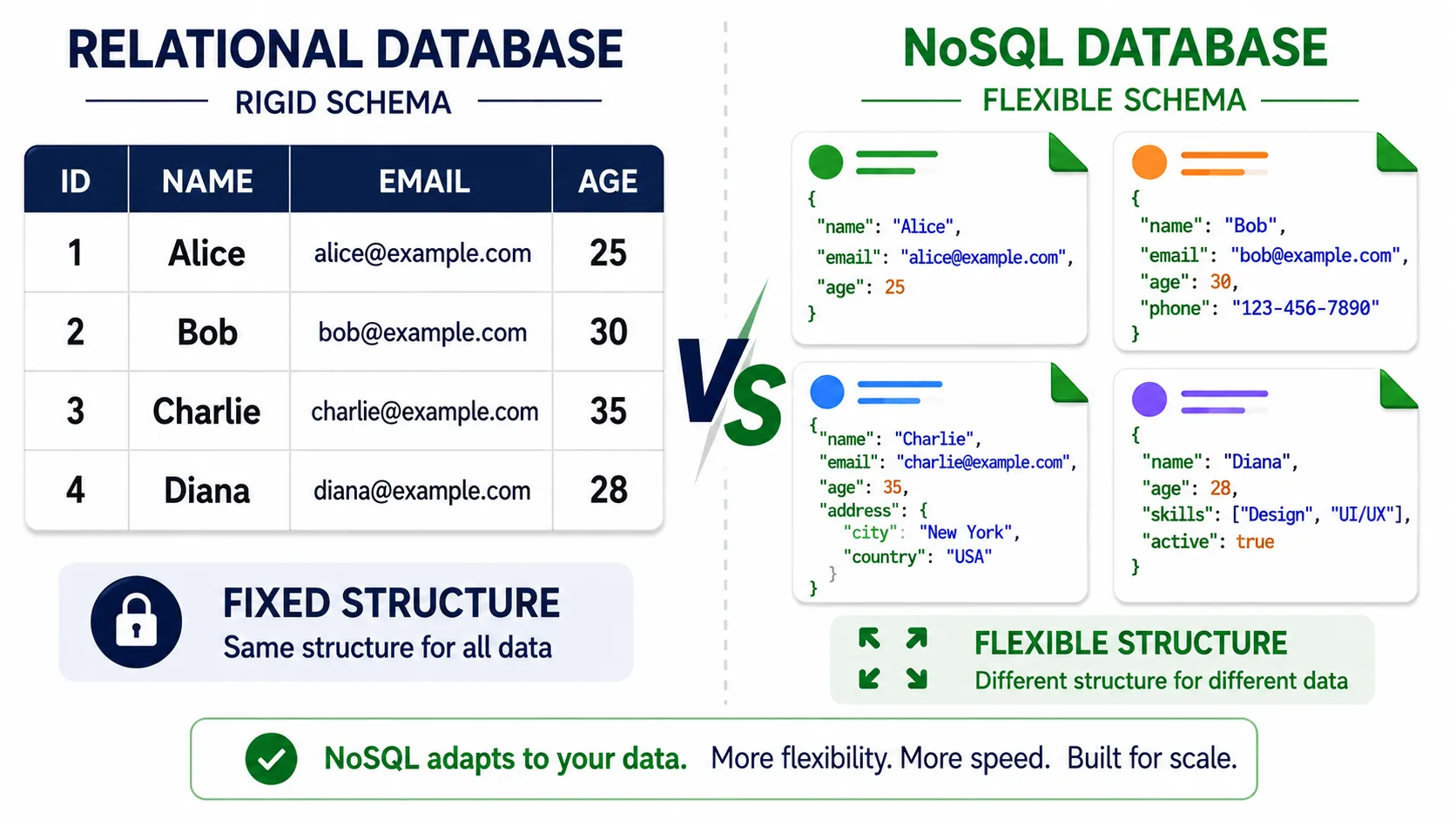 RDBMS vs MongoDB - Table/Row เทียบกับ Collection/Document RDBMS vs MongoDB
